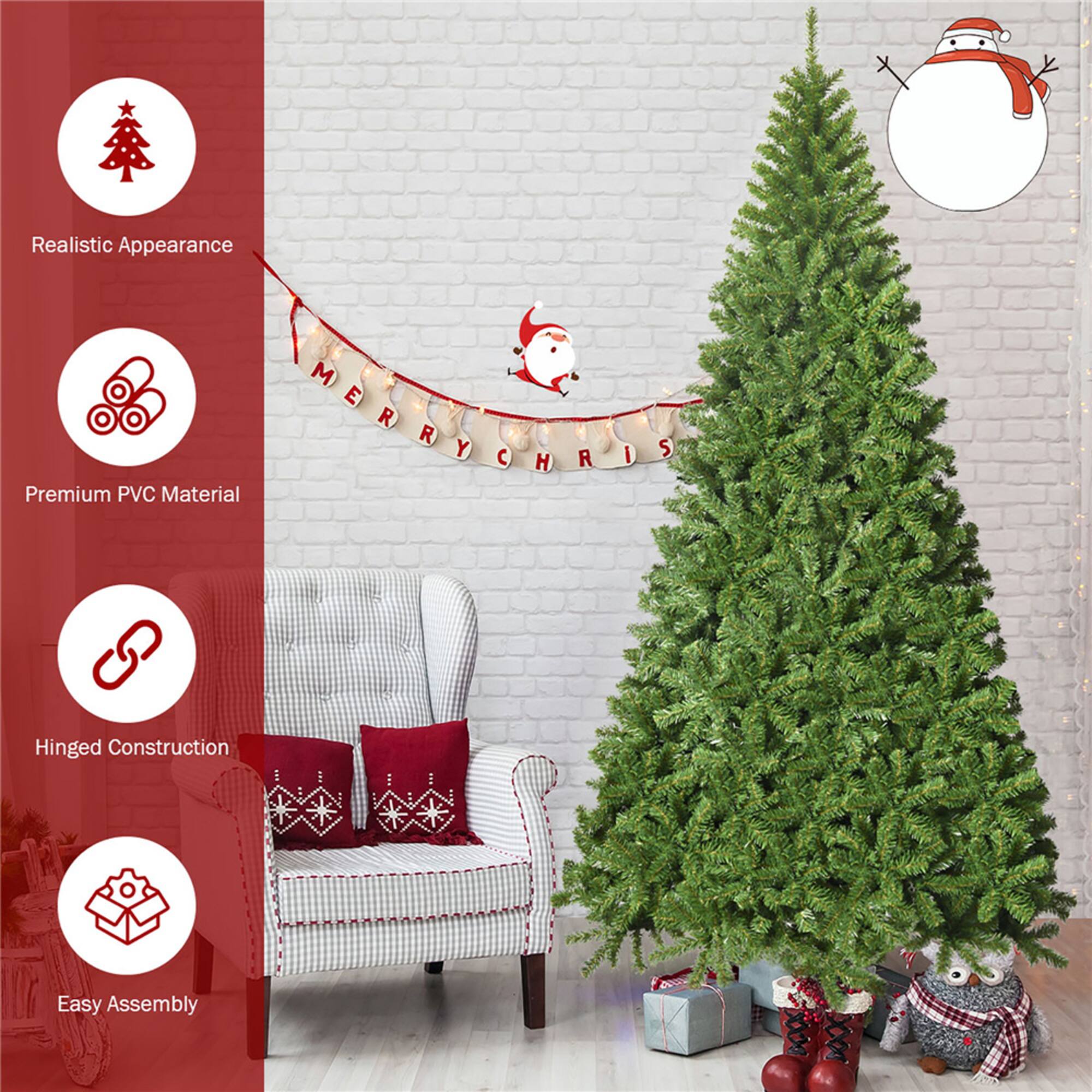 Costway 9ft. Unlit Premium Spruce Artificial Christmas Tree